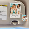 Personalized Car Visor Clip Picture Frame With Song Gifts, Romantic Car Photo Accessories, Custom Photo Holder Music Acrylic Plaque Sun Visor Clip