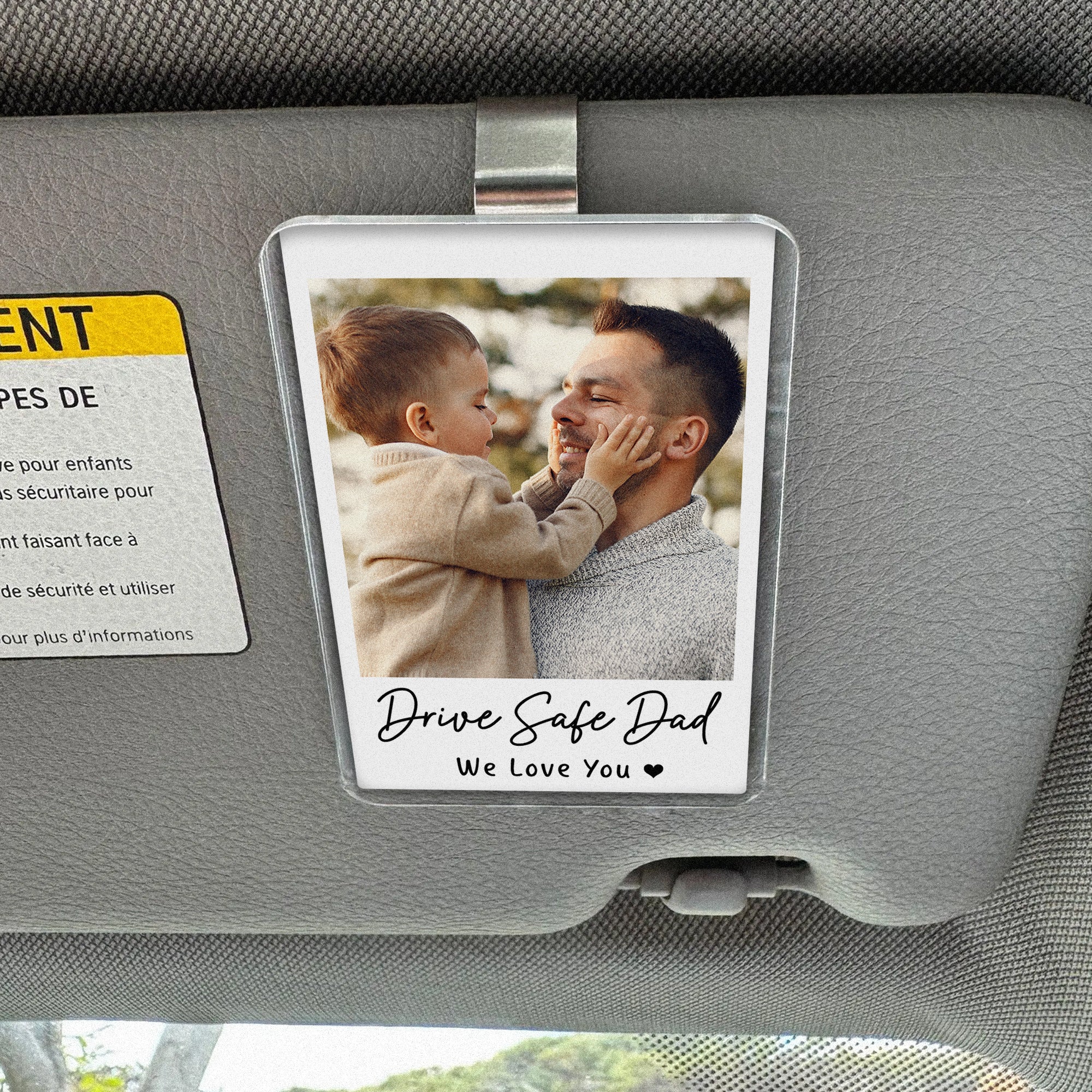 Personalized Car Visor Clip Picture Frame With Song Gifts, Romantic Car Photo Accessories, Custom Photo Holder Music Acrylic Plaque Sun Visor Clip